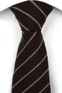 wool brown necktie Dag